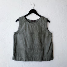 Load image into Gallery viewer, Cut Loose | Mini Stripe Textured Boxy Tank in Clay
