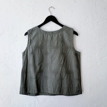 Load image into Gallery viewer, Cut Loose | Mini Stripe Textured Boxy Tank in Clay
