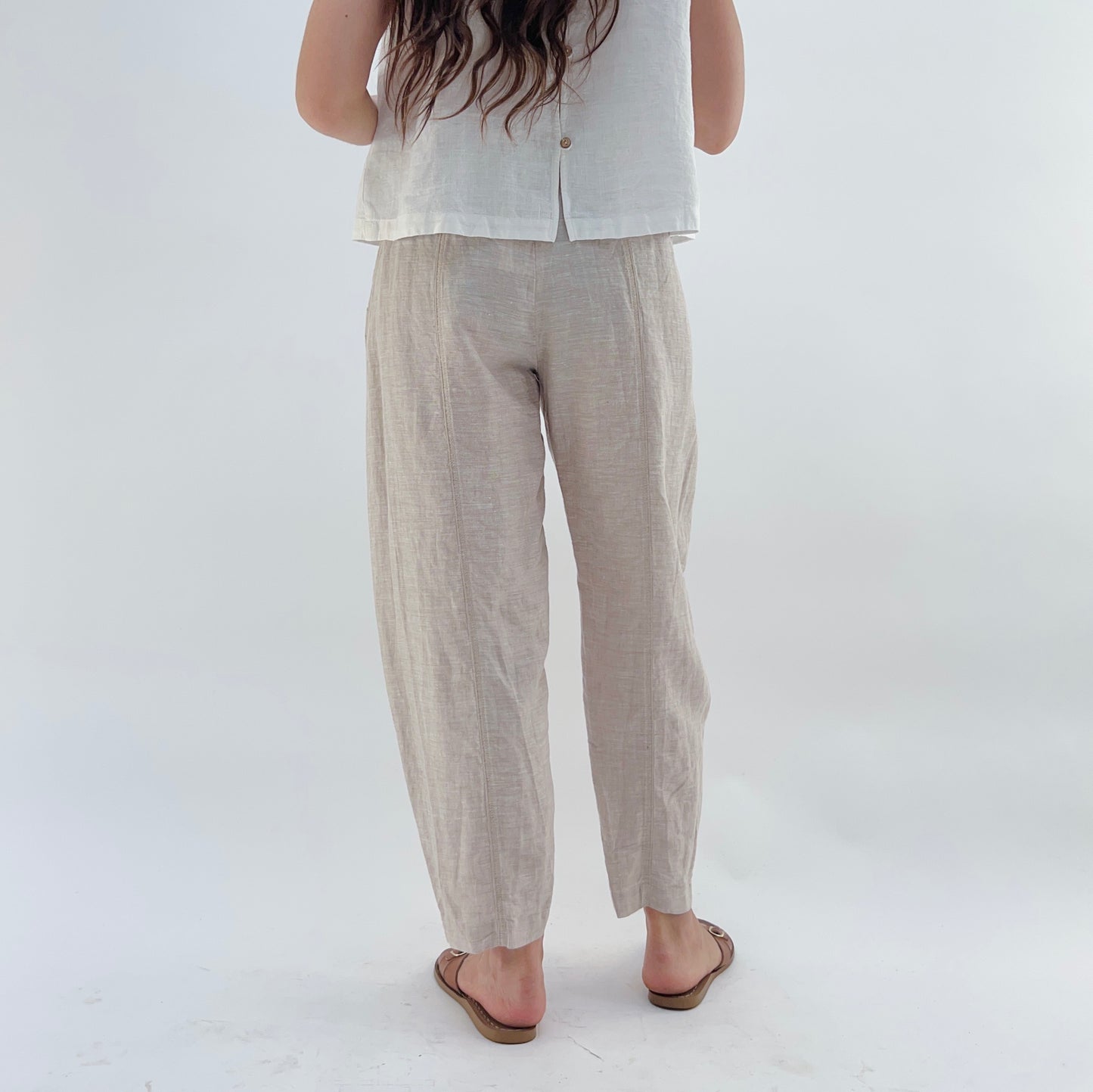 Seamed Taper Pant in Oatmeal