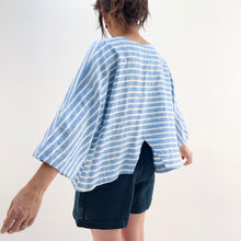 Load image into Gallery viewer, Yuvita | 3/4 Sleeve Top in Sea Stripe
