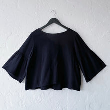 Load image into Gallery viewer, Bryn Walker | Cotton Gauze Frida Top in Black
