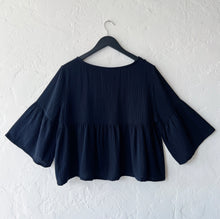 Load image into Gallery viewer, Bryn Walker | Cotton Gauze Frida Top in Black
