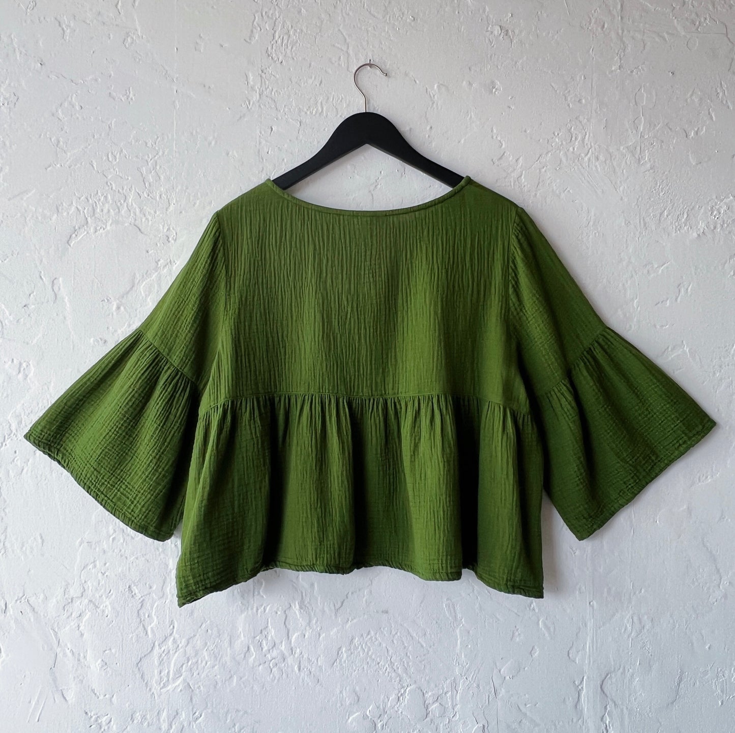 Bryn Walker | Cotton Gauze Frida Top in Oregano