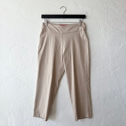 Krazy Larry | Pull On Capri Pant in Stone