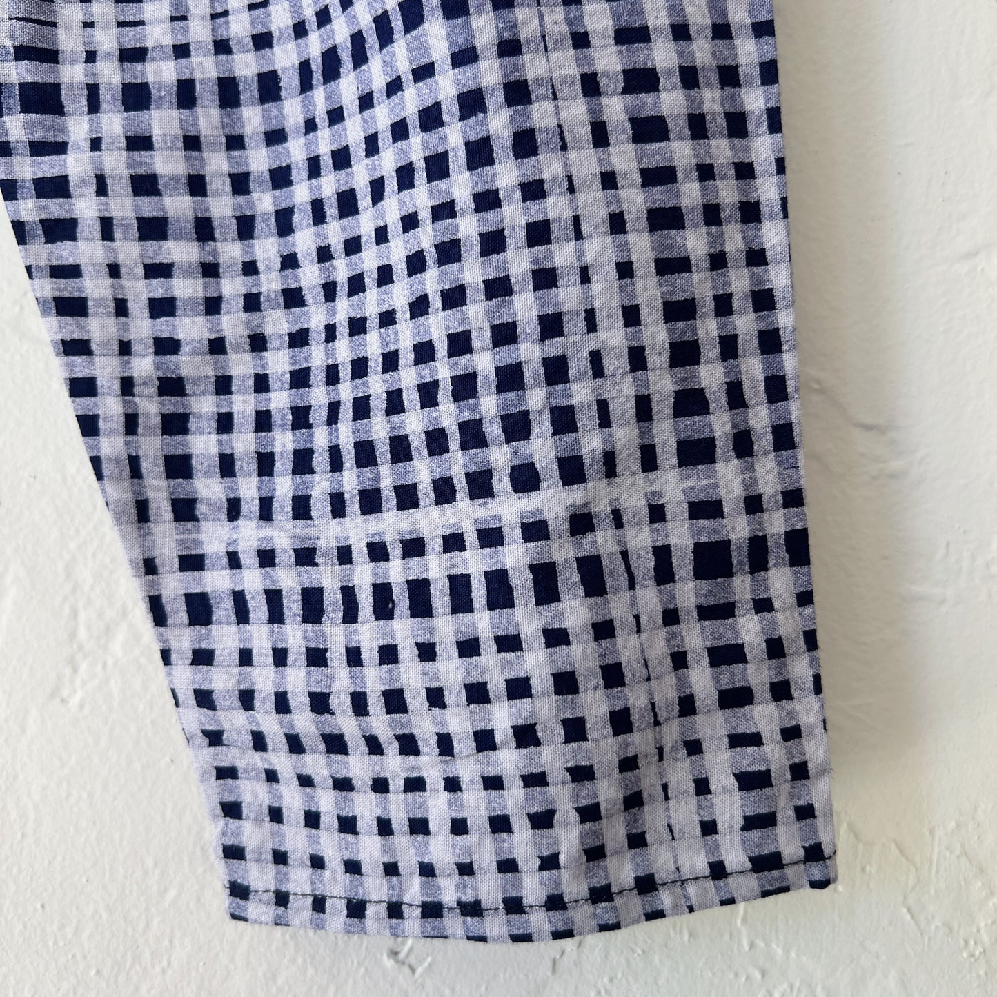 Kids Lazy Pants in Indigo Gingham