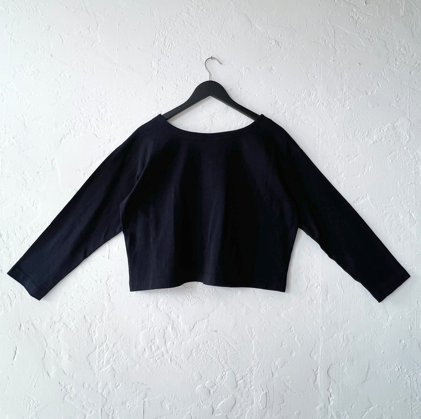 Pacific Cotton | Long Sleeve Button Front Shirt in Black