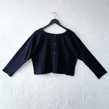 Load image into Gallery viewer, Pacific Cotton | Long Sleeve Button Front Shirt in Black
