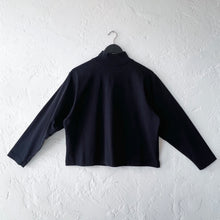 Load image into Gallery viewer, Pacific Cotton | Crop Mock Shirt in Black
