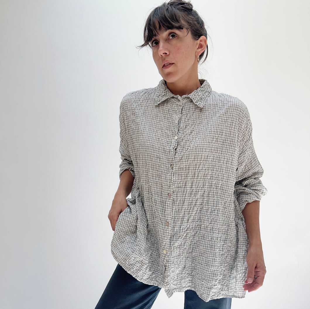 Cut Loose | Grid Swing Blouse in Laundered