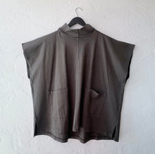 Load image into Gallery viewer, Pacific Cotton | Mock Neck Pip Tunic in Kelp
