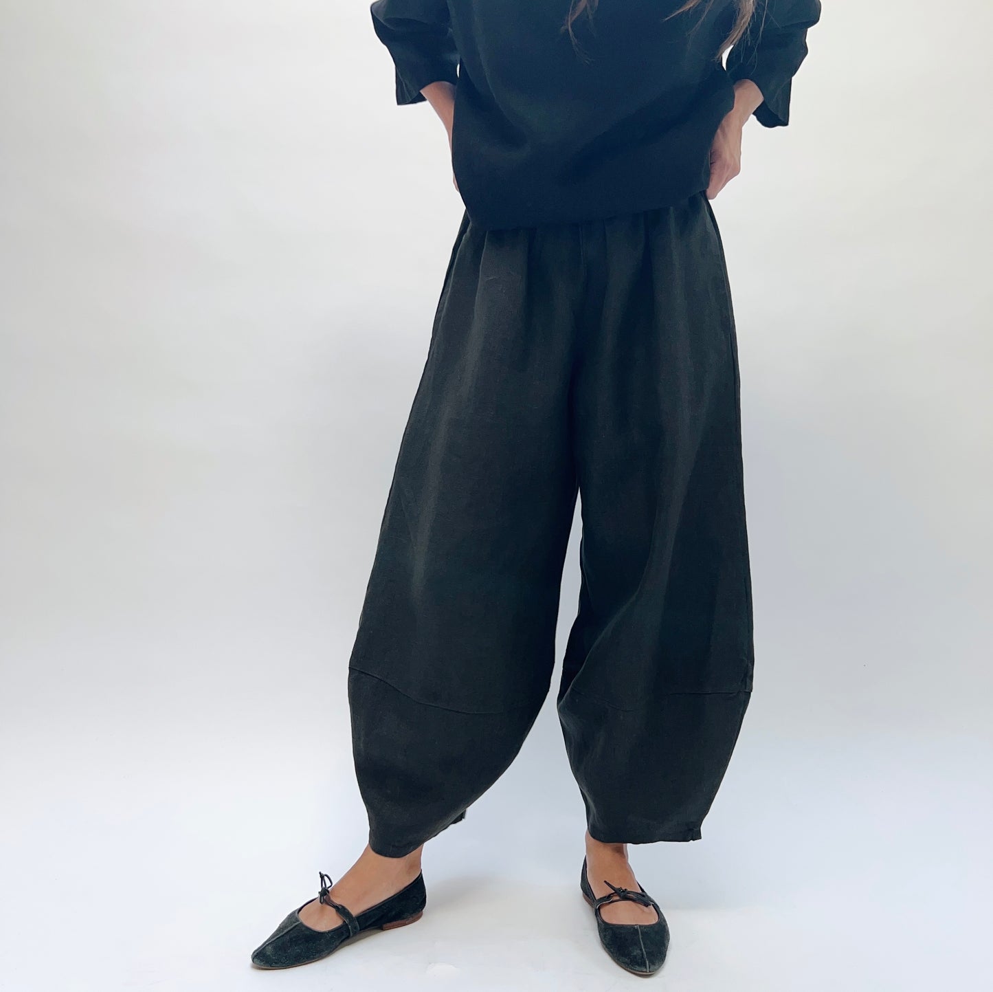 Bryn Walker | Heavy Linen Oliver Pant in Kelp
