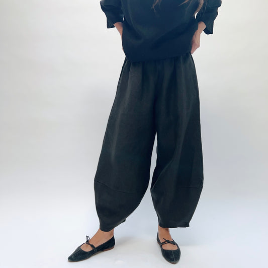 Bryn Walker | Heavy Linen Oliver Pant in Kelp