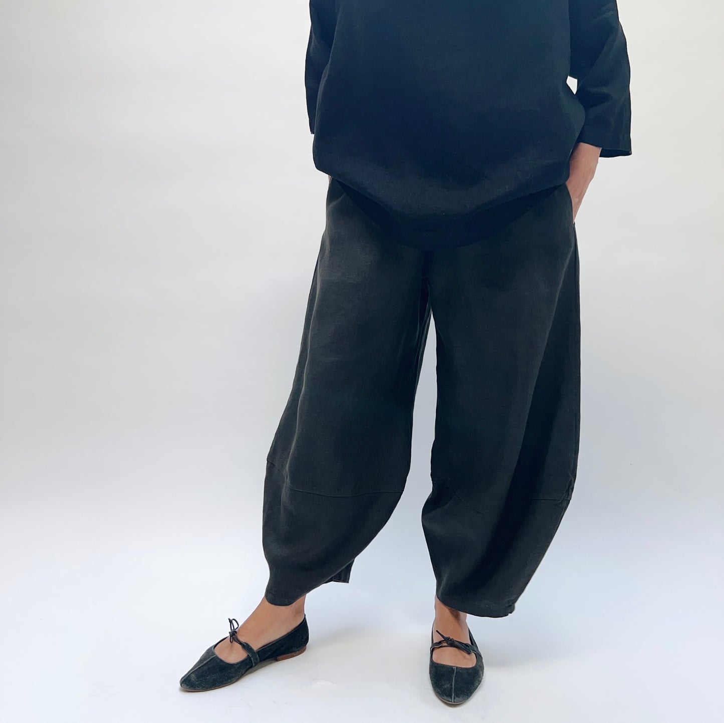 Bryn Walker | Heavy Linen Oliver Pant in Kelp