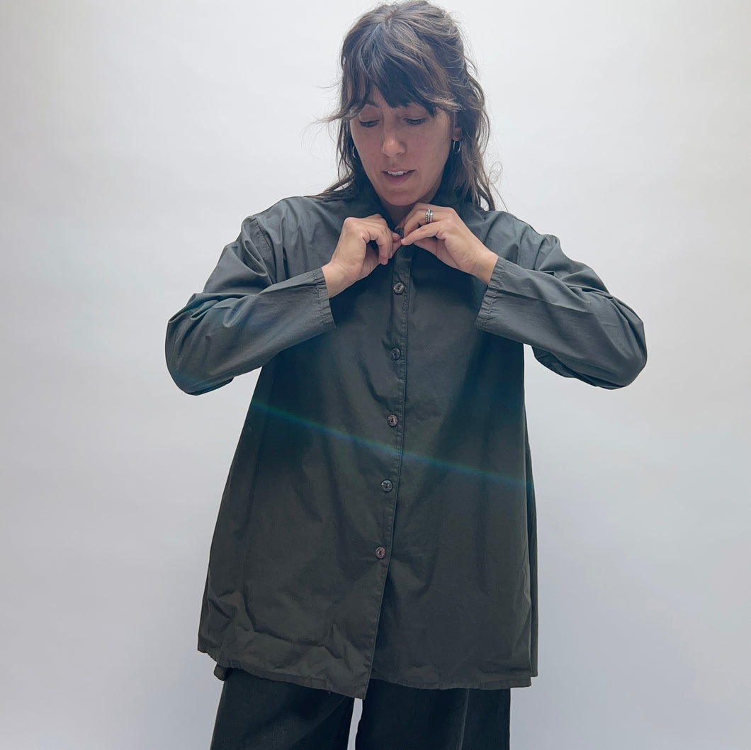 Bryn Walker | Mirren Button Down in Kelp