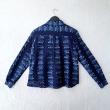 Load image into Gallery viewer, Habitat | Embroidered Cotton Shaped Hem Shirt in Navy
