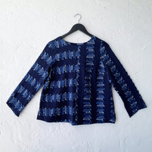 Load image into Gallery viewer, Habitat | Embroidered Cotton Button Back Pullover in Navy
