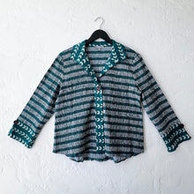 Load image into Gallery viewer, Habitat | Mixed Batik Hidden Placket Shirt in Juniper
