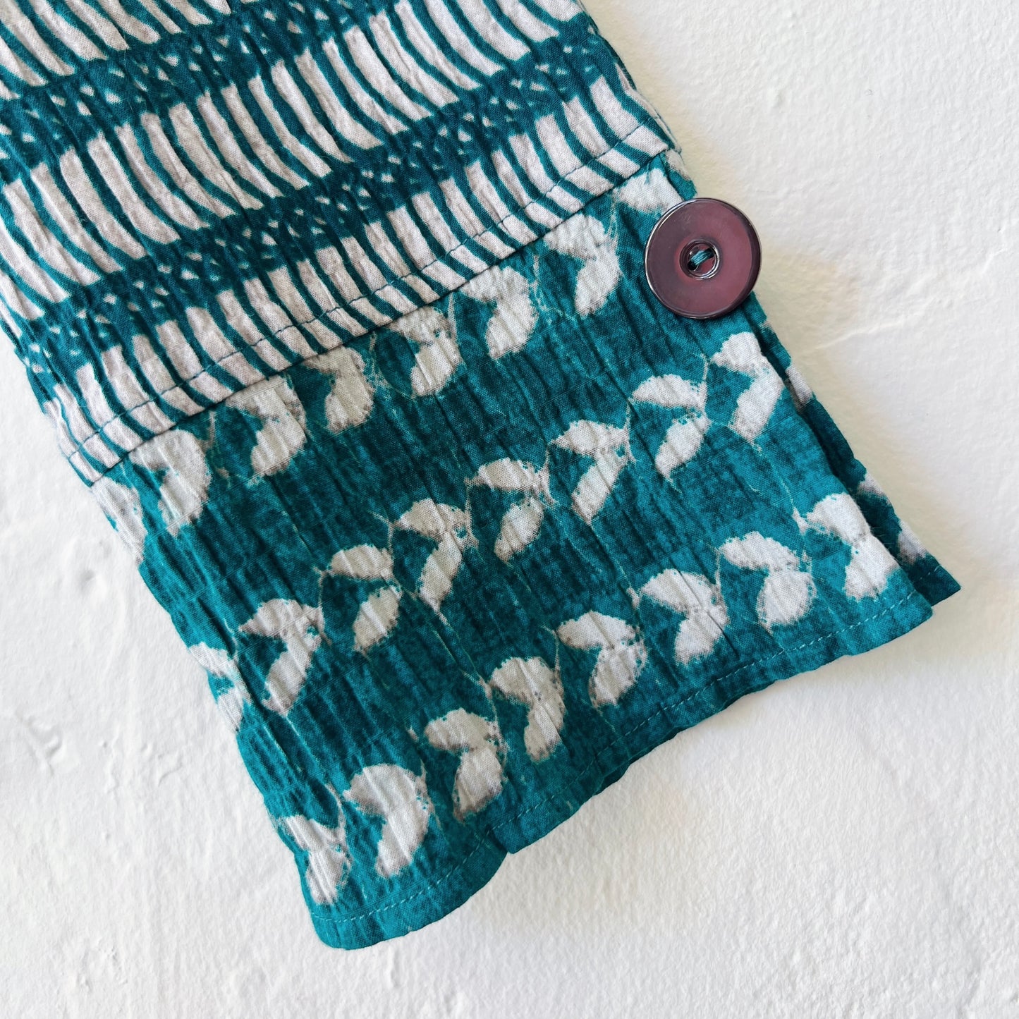 Habitat | Mixed Batik Hidden Placket Shirt in Juniper