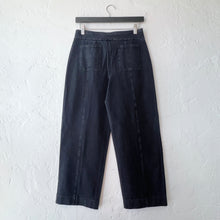 Load image into Gallery viewer, Habitat | Stonewash Cotton Spun Angle Pocket Flood Pant in Black
