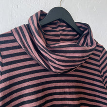 Load image into Gallery viewer, Cut Loose | Striped Cowl Neck Pullover in Cola

