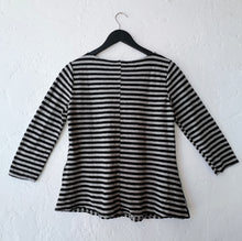 Load image into Gallery viewer, Cut Loose | Patch A-Line Boatneck Top in Lentil Stripes
