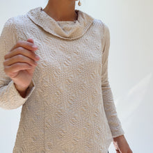 Load image into Gallery viewer, Habitat | Sunburst Knit Cowl Neck Pullover in Dove
