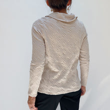 Load image into Gallery viewer, Habitat | Sunburst Knit Cowl Neck Pullover in Dove
