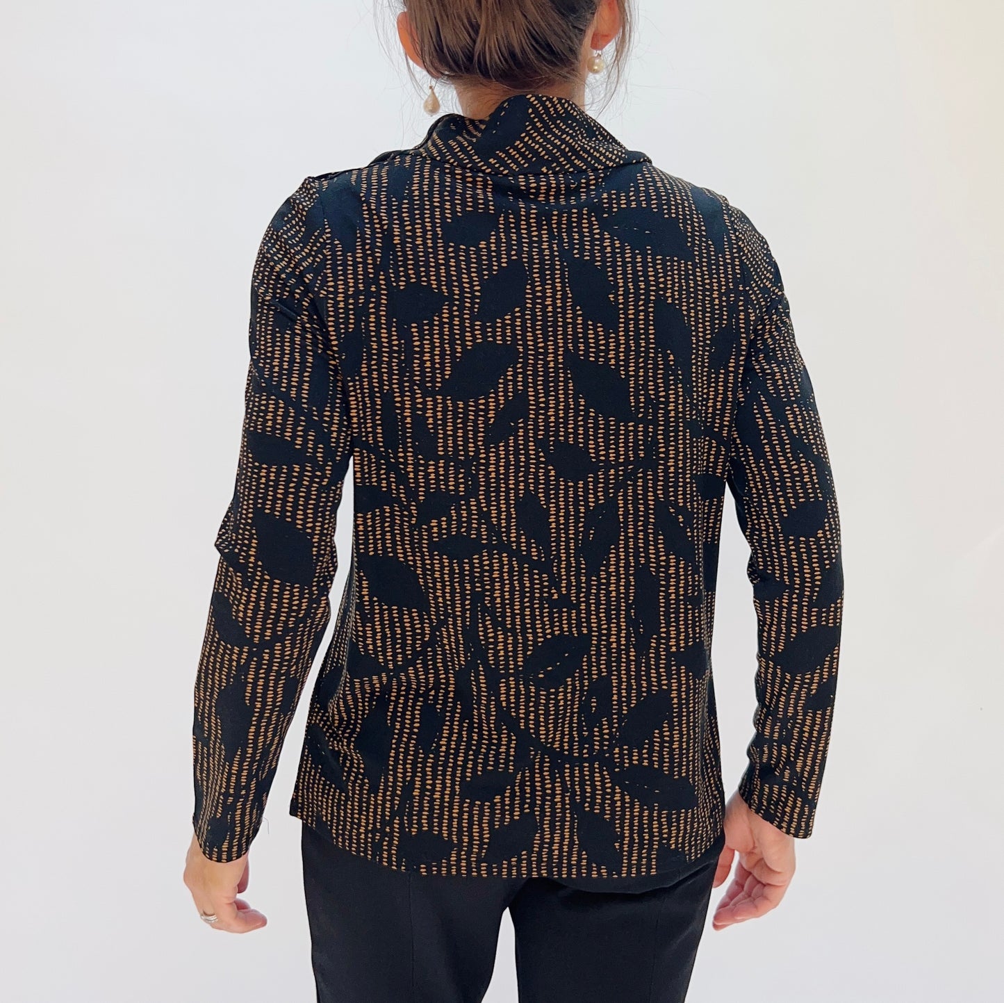Core Travel Canopy Wrap Neck Top in Cumin