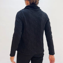 Load image into Gallery viewer, Habitat | Sunburst Knit Cowl Neck Pullover in Black
