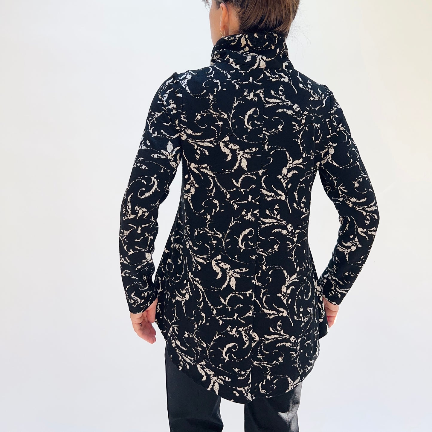Habitat | Jacquard Scroll Swing Jacket in Dove