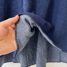 Load image into Gallery viewer, North Star Base | Double Cotton High-Low Top in Indigo
