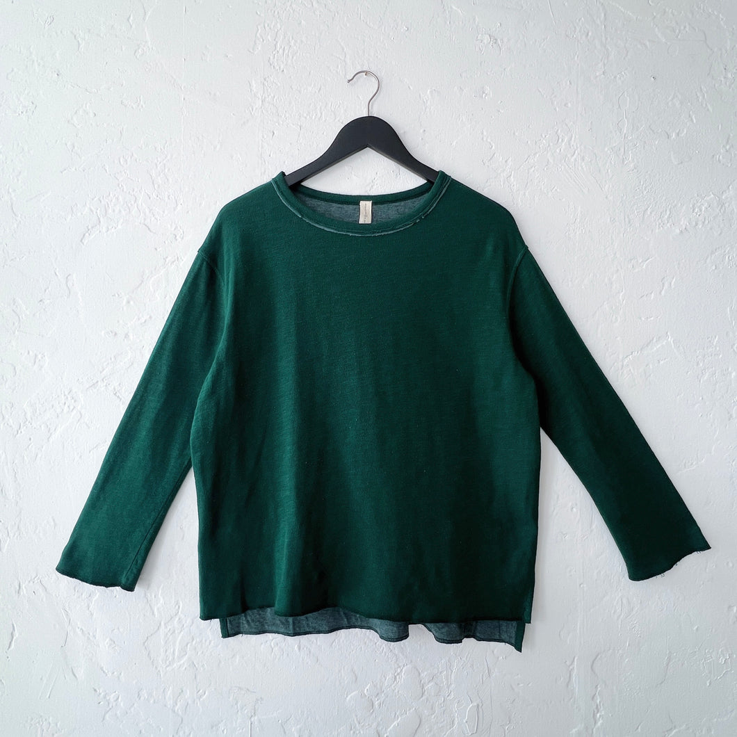 North Star Base | Long Sleeve Double Cotton Beach Tee in Hunter