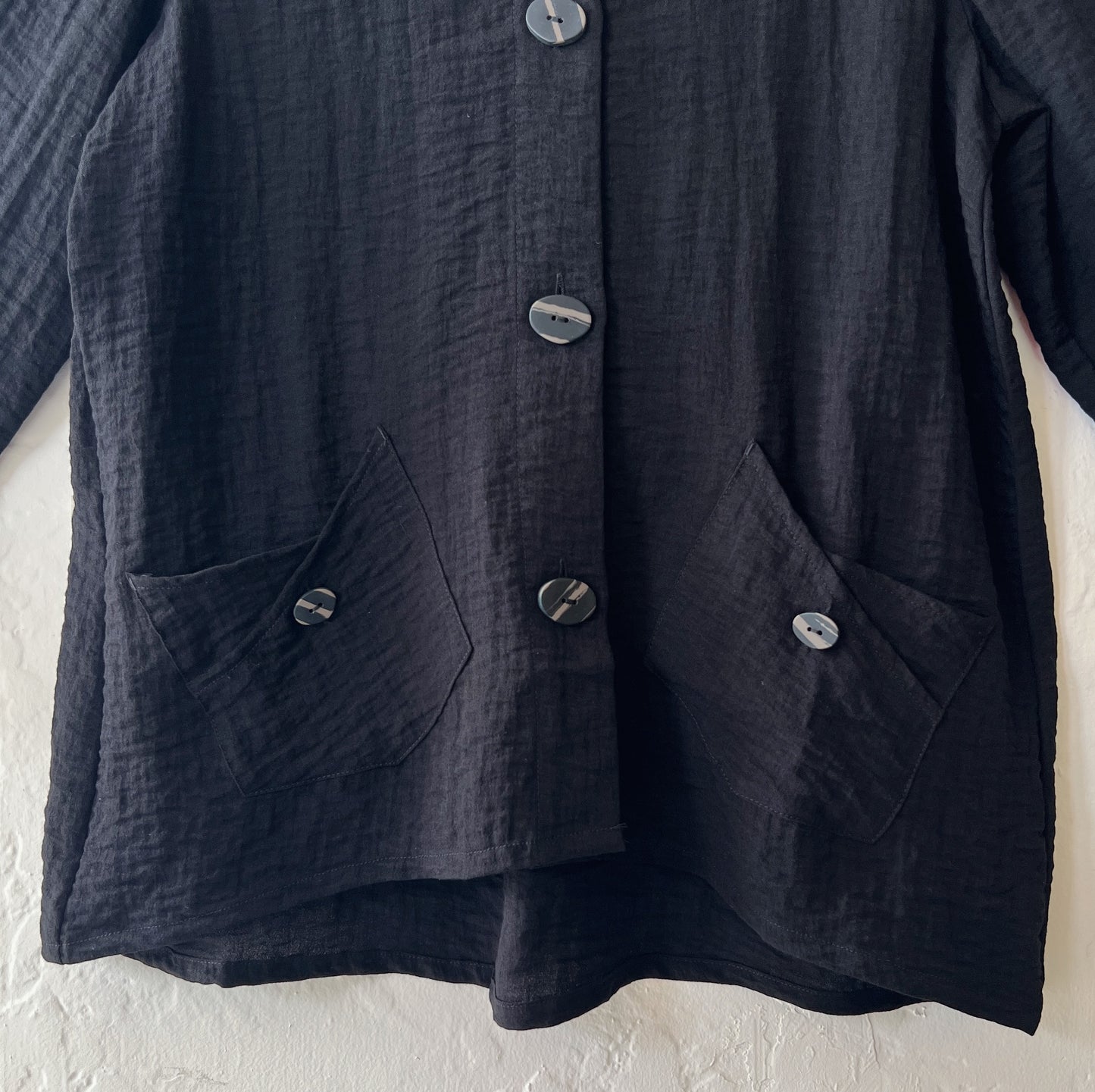 Habitat | Express Solid Tulip Sleeve Jacket in Black