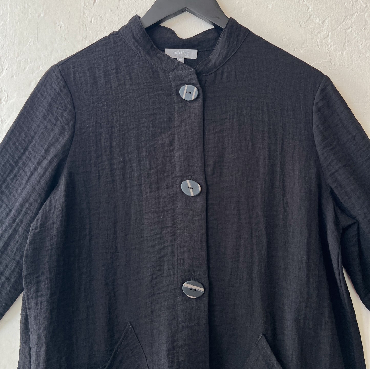 Habitat | Express Solid Tulip Sleeve Jacket in Black