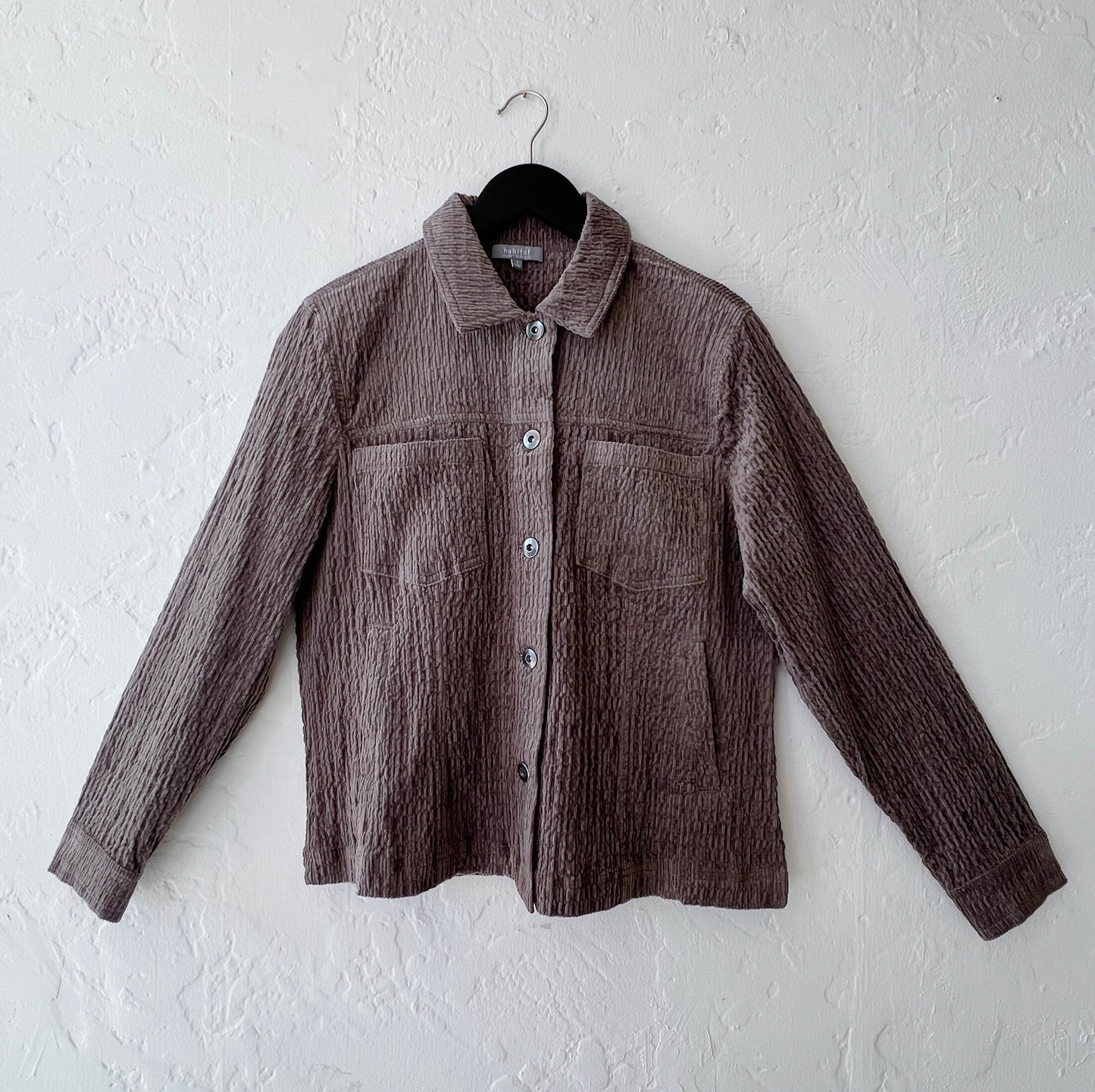 Habitat | Rustic Stretch Cord Boyfriend Jacket in Truffle