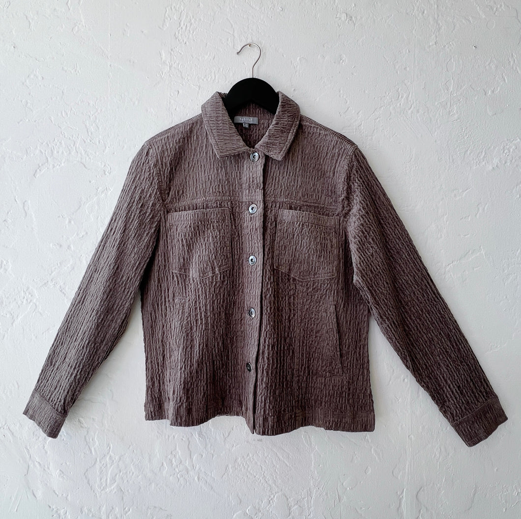 Habitat | Rustic Stretch Cord Boyfriend Jacket in Truffle