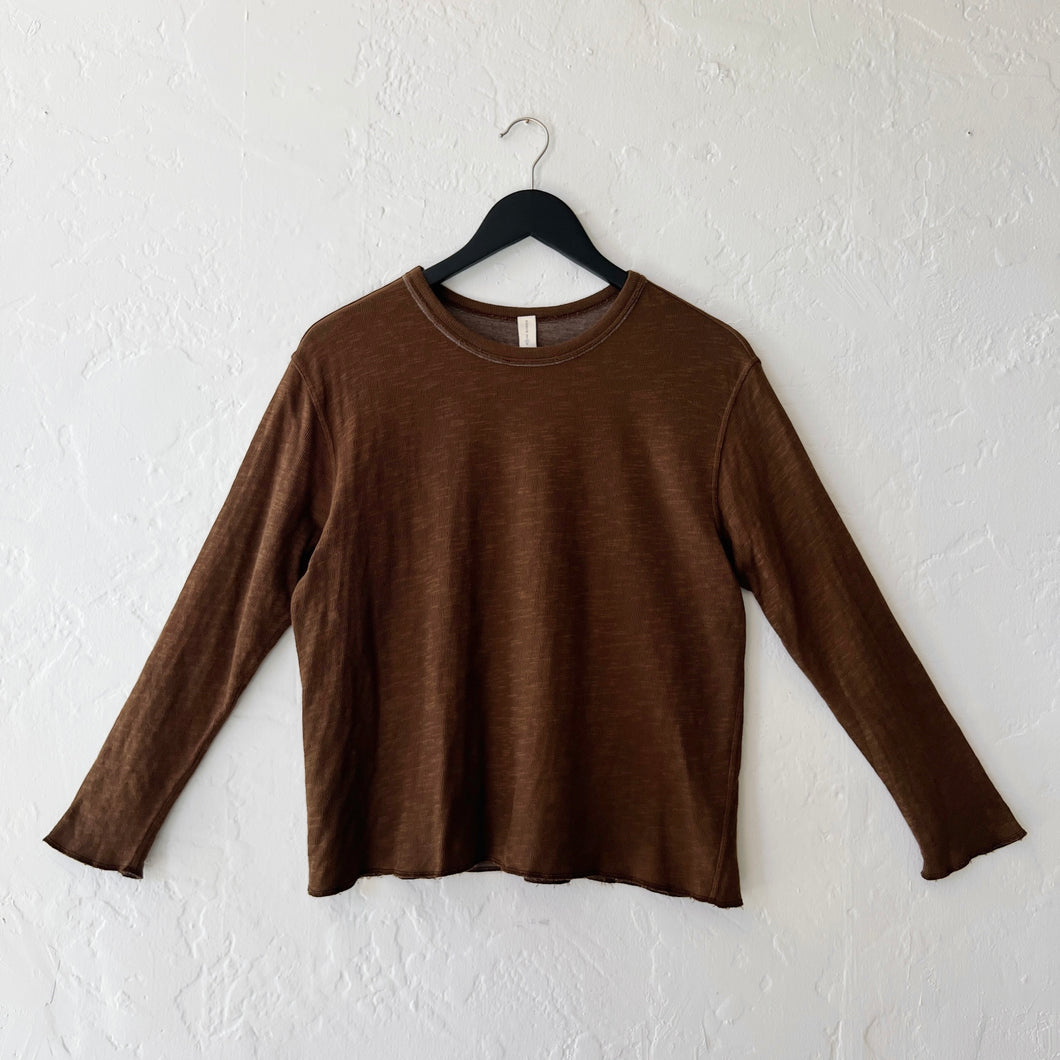 North Star Base | Crop Double Cotton Tee in Olive