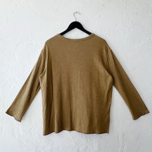Load image into Gallery viewer, North Star Base | Long Sleeve Double Cotton Beach Tee in Teak

