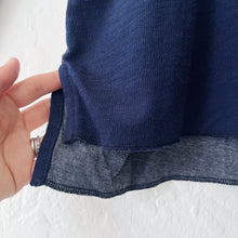 Load image into Gallery viewer, North Star Base | Long Sleeve Double Cotton Beach Tee in Indigo
