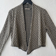 Load image into Gallery viewer, Cut Loose | Wavy Crochet Knit Cropped Cardigan in Lentil
