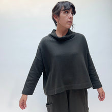 Load image into Gallery viewer, Bryn Walker | Cropped Fleece Stowe Sweatshirt in Kelp
