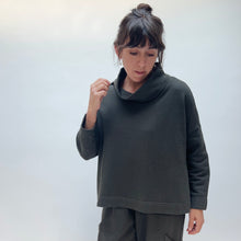 Load image into Gallery viewer, Bryn Walker | Cropped Fleece Stowe Sweatshirt in Kelp
