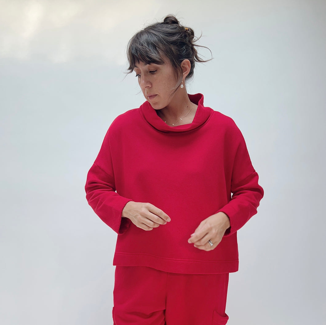 Bryn Walker | Cropped Fleece Stowe Sweatshirt in Jester