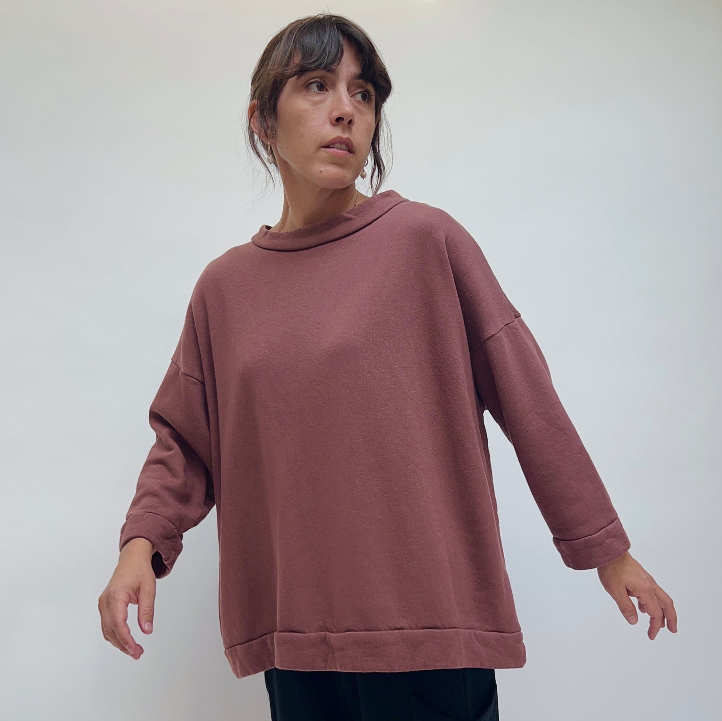 Bryn Walker | Alden Fleece Sweatshirt in Tierra