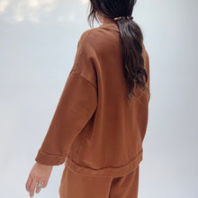 Load image into Gallery viewer, Bryn Walker | Alden Fleece Sweatshirt in Pinecone
