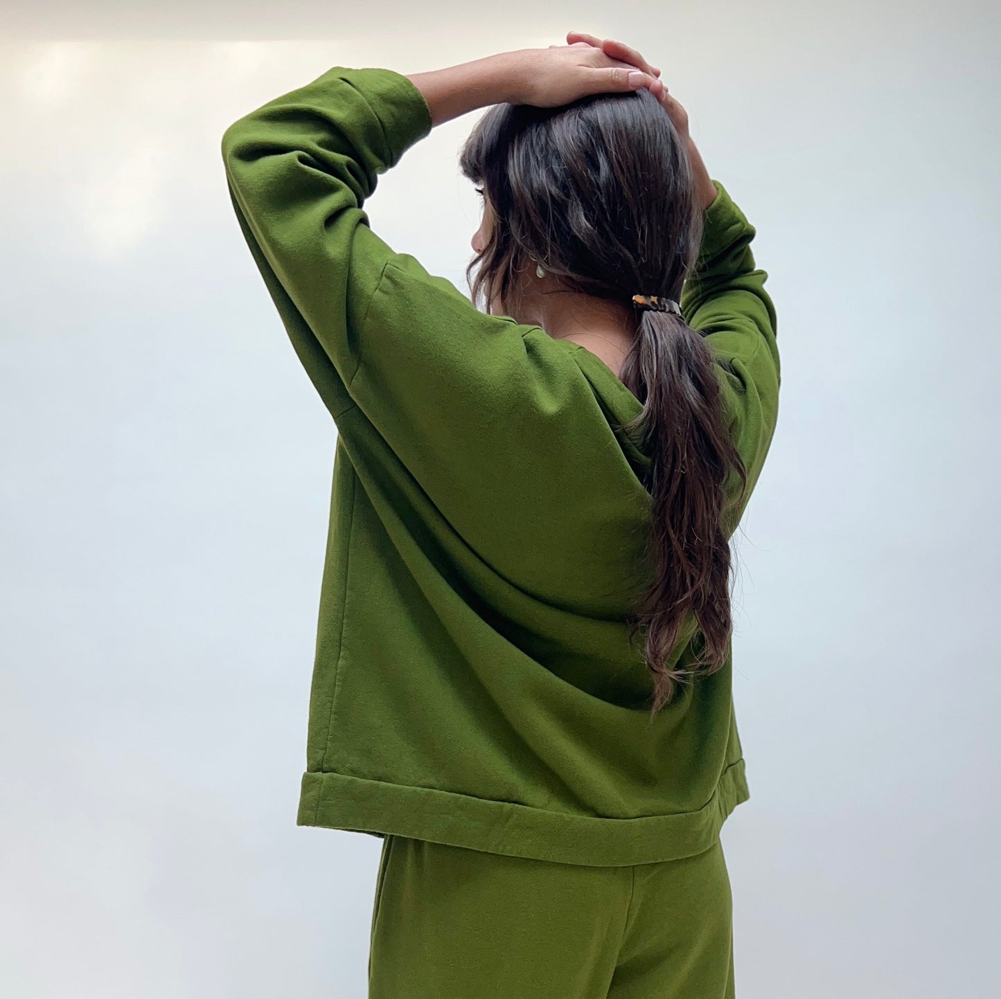 Bryn Walker | Alden Fleece Sweatshirt in Gremolata