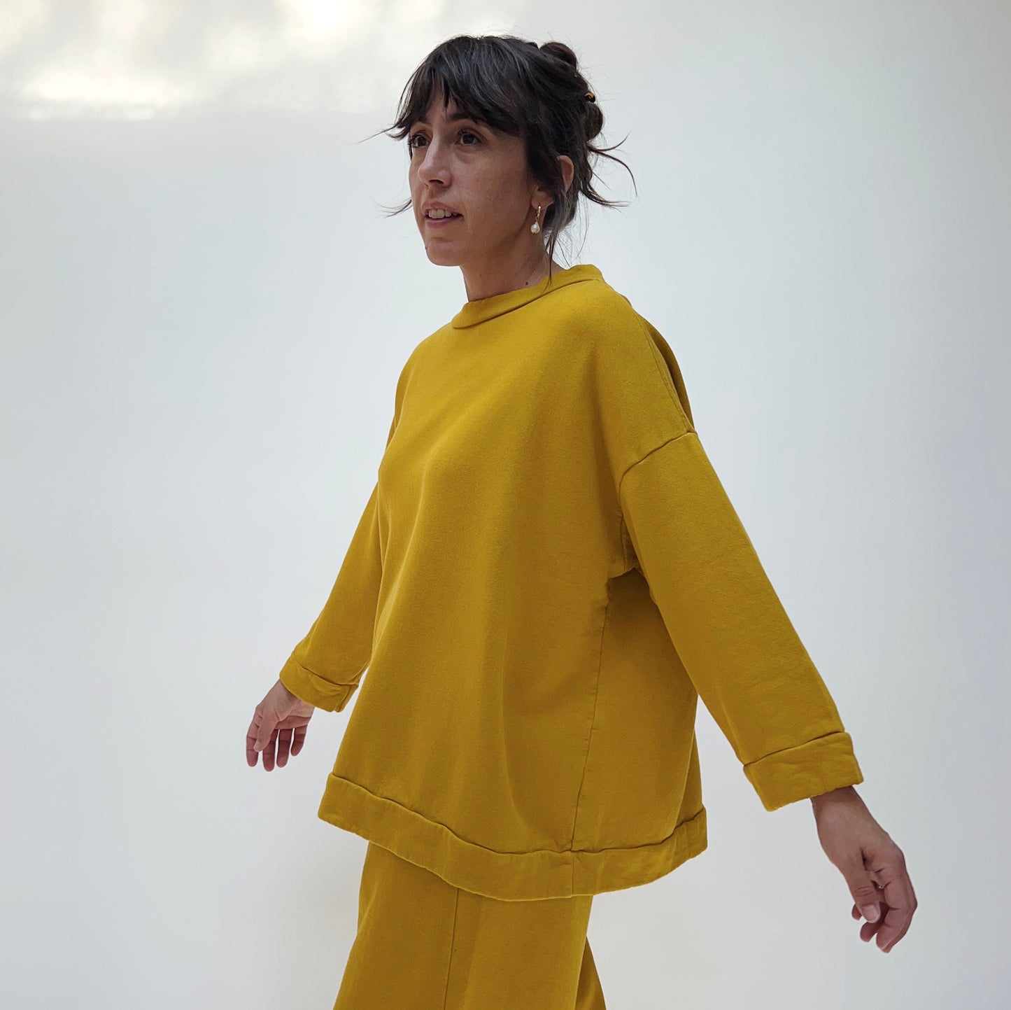 Bryn Walker | Alden Fleece Sweatshirt in Dandelion