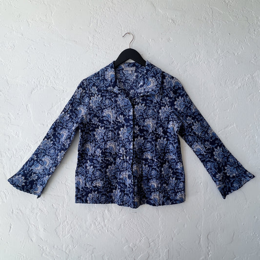 Habitat | Floral Block Print Flounce Jacket