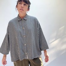 Load image into Gallery viewer, Eleven Stitch | Small Check Big Shirt in Cloud
