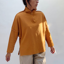 Load image into Gallery viewer, Eleven Stitch | Long Funnel Neck Slub Sweatshirt in Aspen
